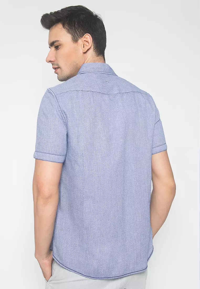 LGS - Kemeja Casual - Full Motif - Ungu - Slim Fit