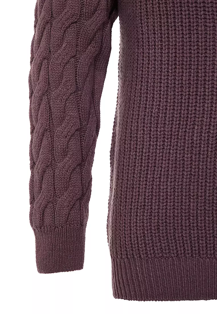 Regular Fit Raglan Sleeves Sweater