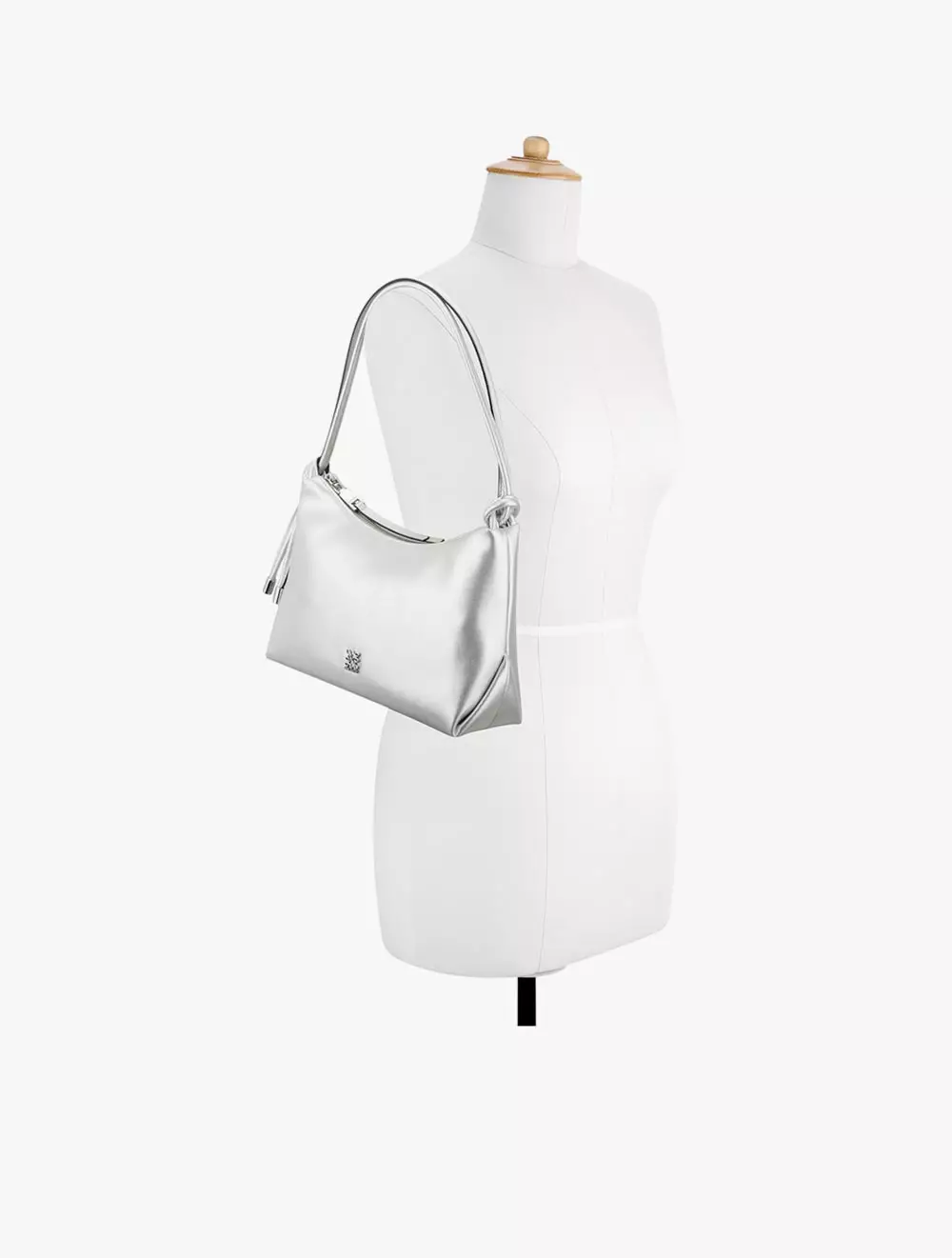 Nine West Oralie Top Zip Shoulder Bag Women's Shoulder Bags - Silver