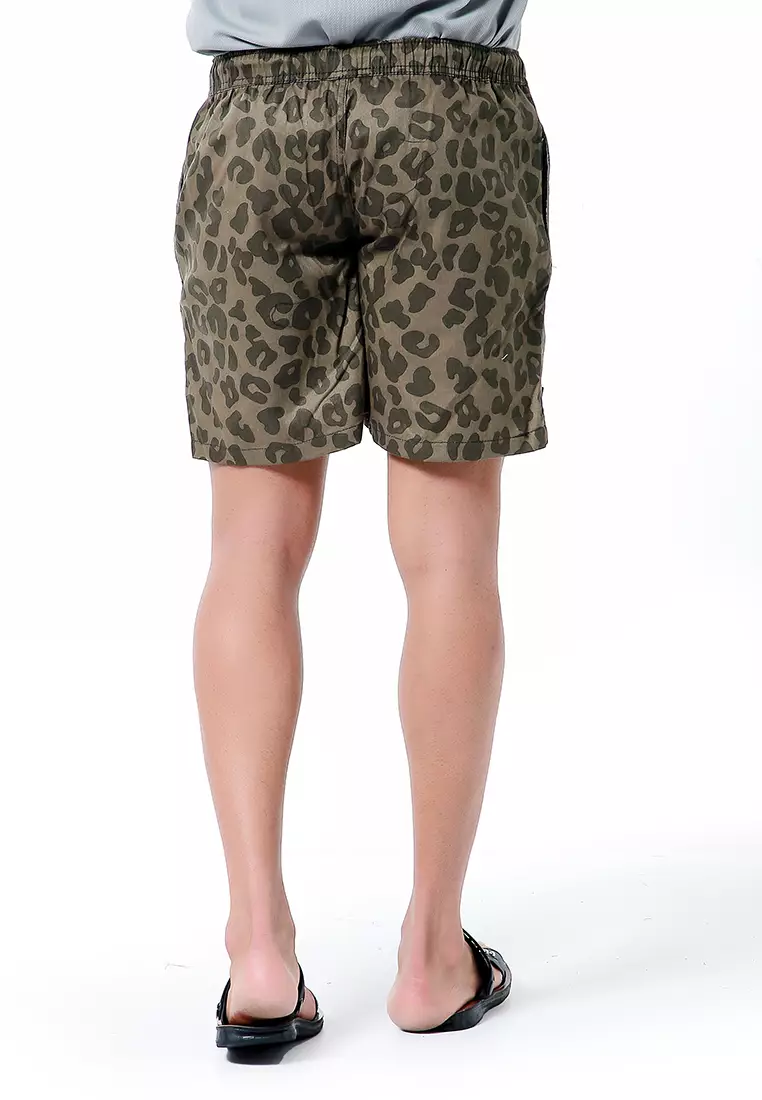 Grissham Celana Pendek Pria Boxer Short Pants Casual Camouflage Motive Material Cotton ORIGINAL - Brown