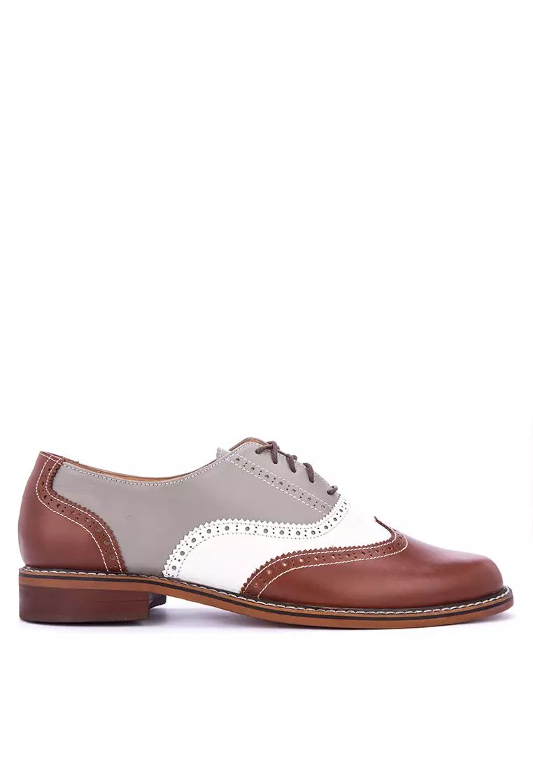 Discount on Bristol Shoes  shoes - SKU: Beatrix Brown And White Oxford