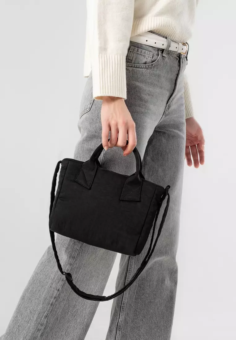 Poofah Mini Tote Bag - Black