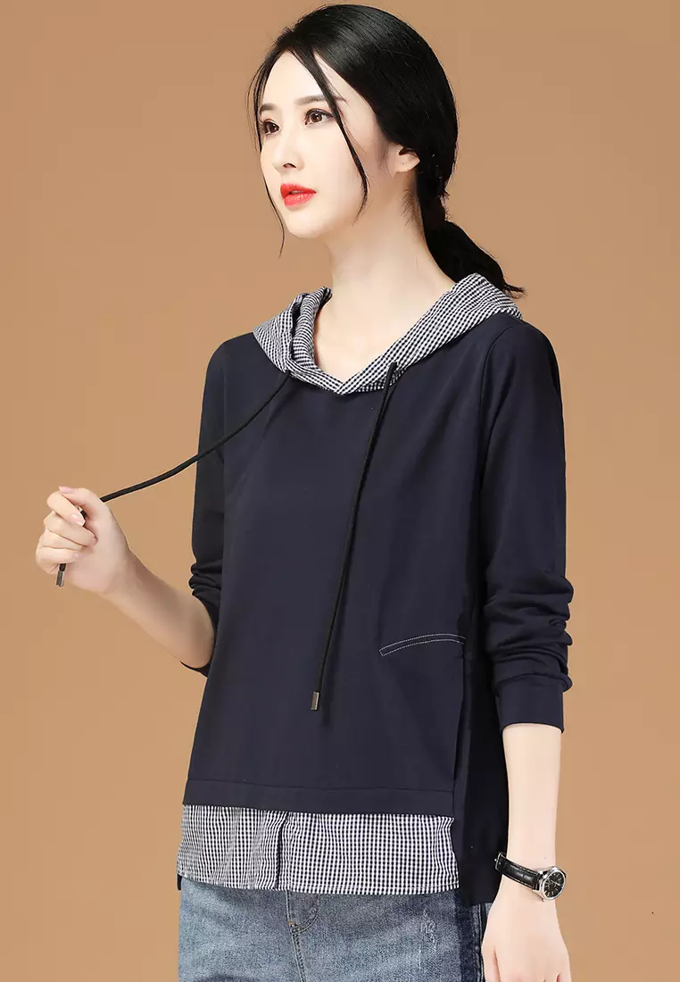 Girls hooded t shirt sales