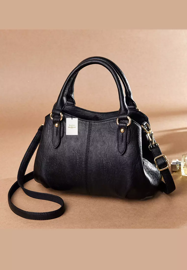 Stylish Textured Faux Leather Three Way Handbag JW HD-2674