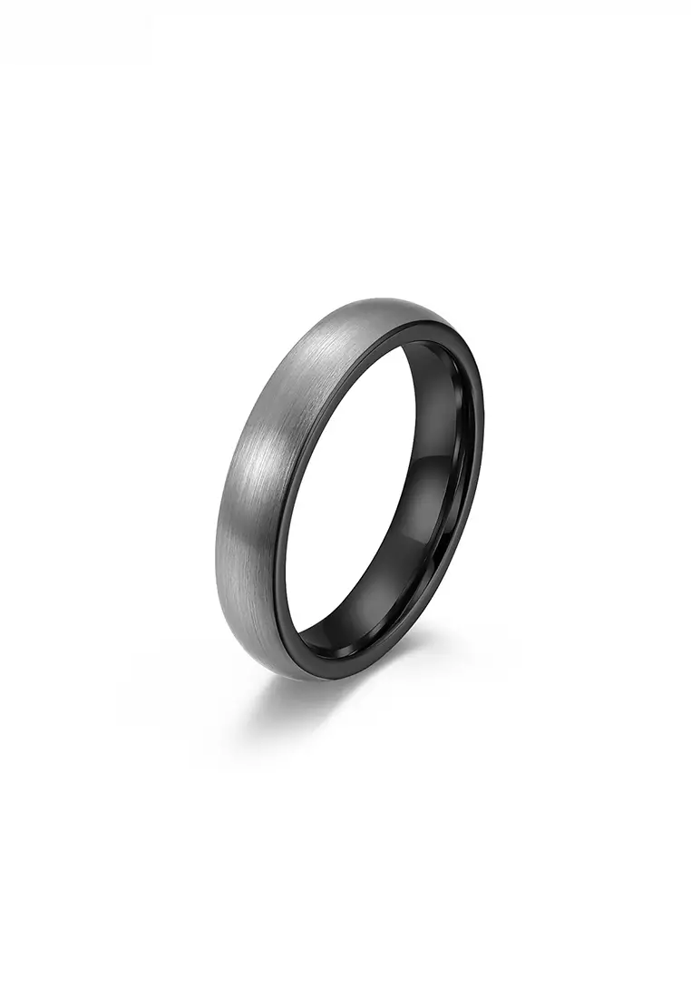 Mens brushed clearance silver ring