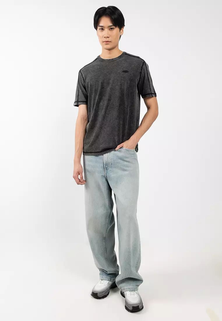Denim-Look Jersey T-Shirt