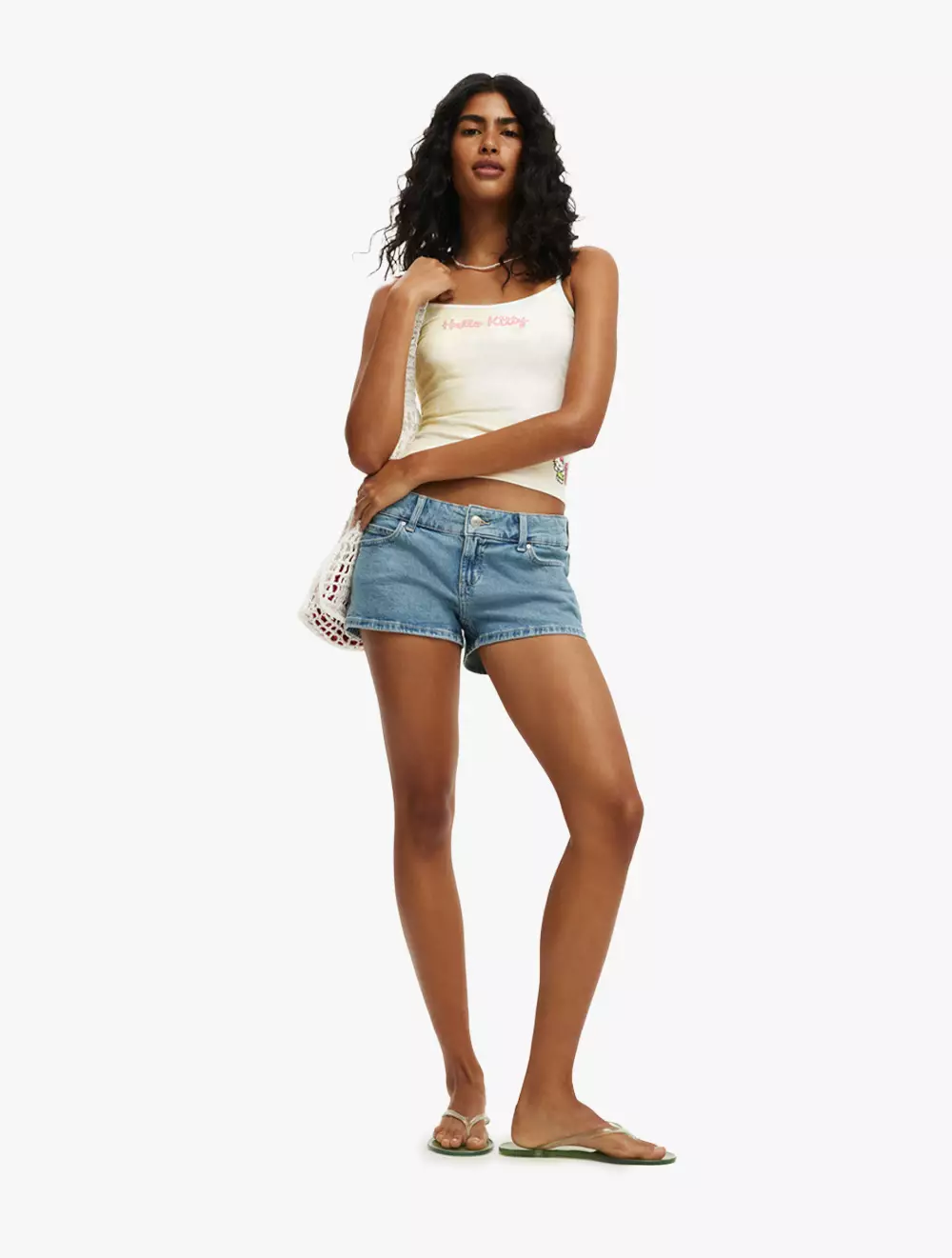 COTTON ON - UNDERWEAR & PAKAIAN TIDUR - LCN URBAN GRAPHIC CAMI - LCN SAN HELLO KITTY HAWAIIAN BEACH/ MULTI