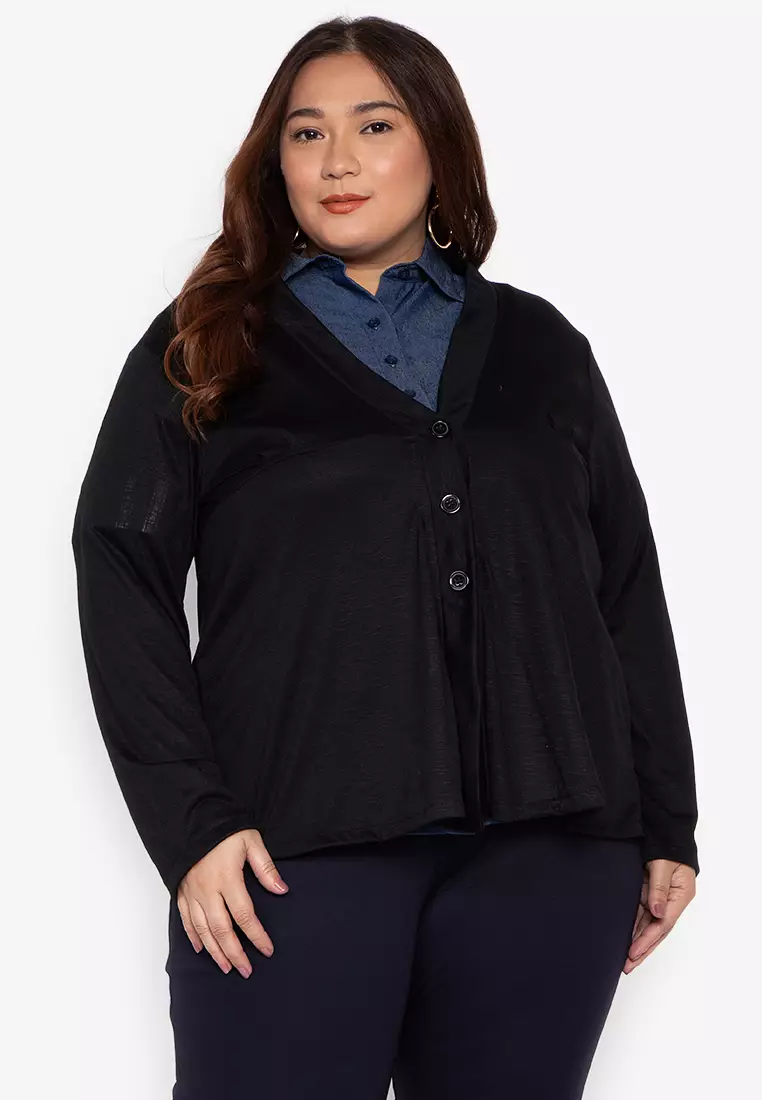 Jersey cardigan hotsell plus size