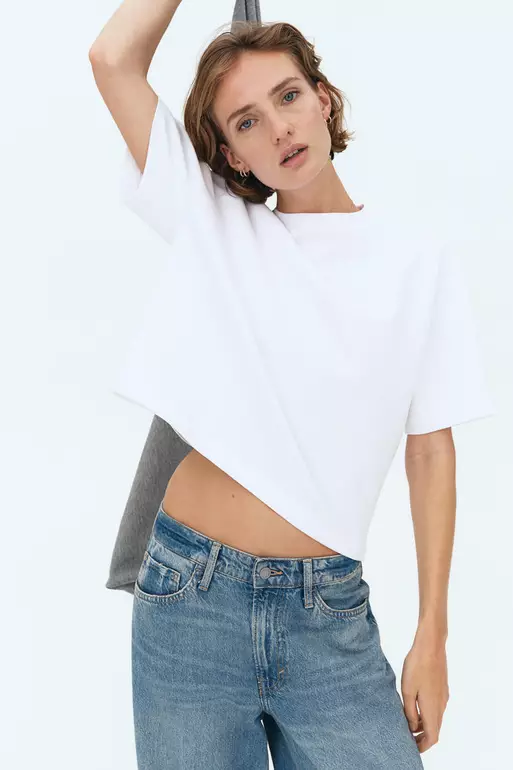 Boxy interlock T-shirt
