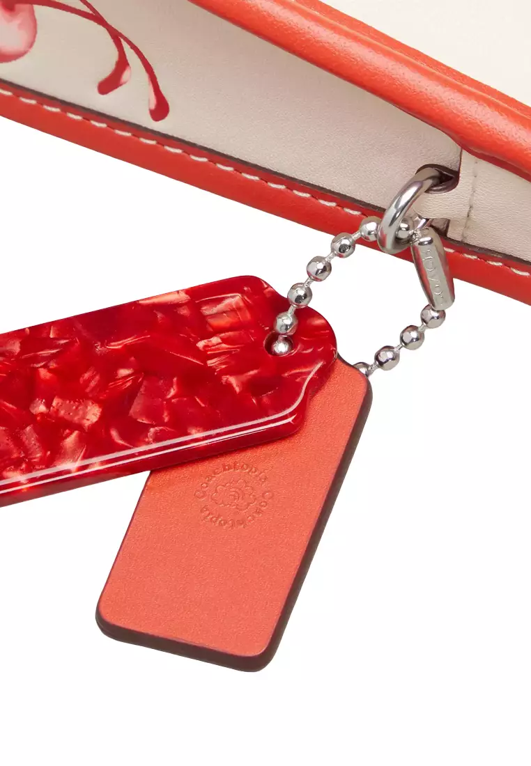 Ergo Bag In Coachtopia Leather With Cherry Print - Cloud Multi CL754