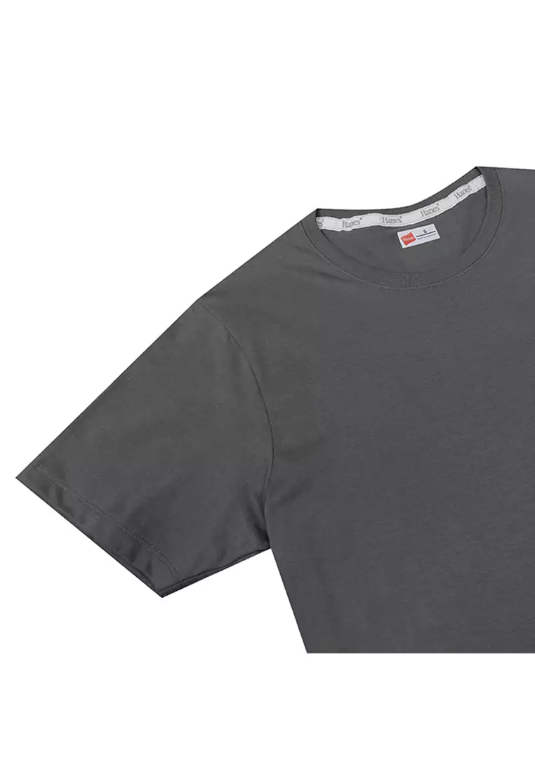 Mens Grey Round Neck T-Shirt