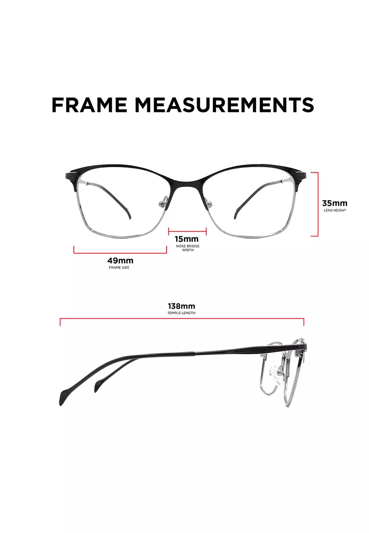 SS1941 (C1-Black & Gold) Anti-Radiation Computer Eyeglasses for Women