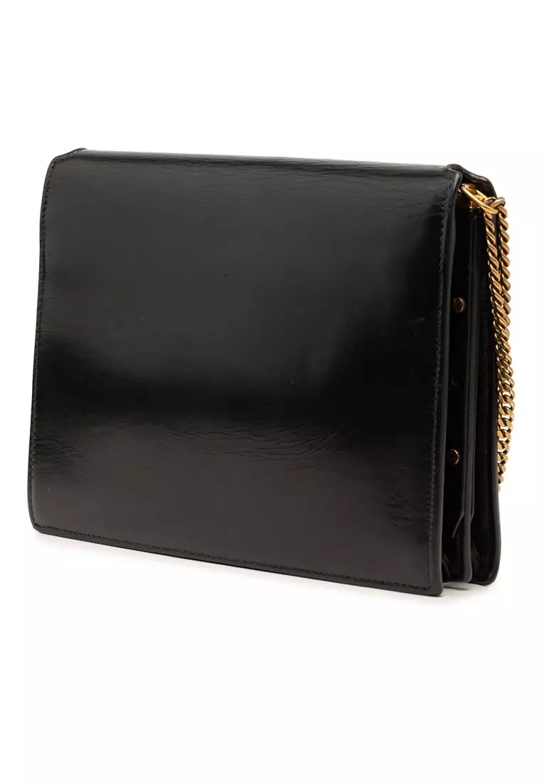 Pre-Loved Saint Laurent Smooth Calfskin Monogram Cassandra Clasp Bag