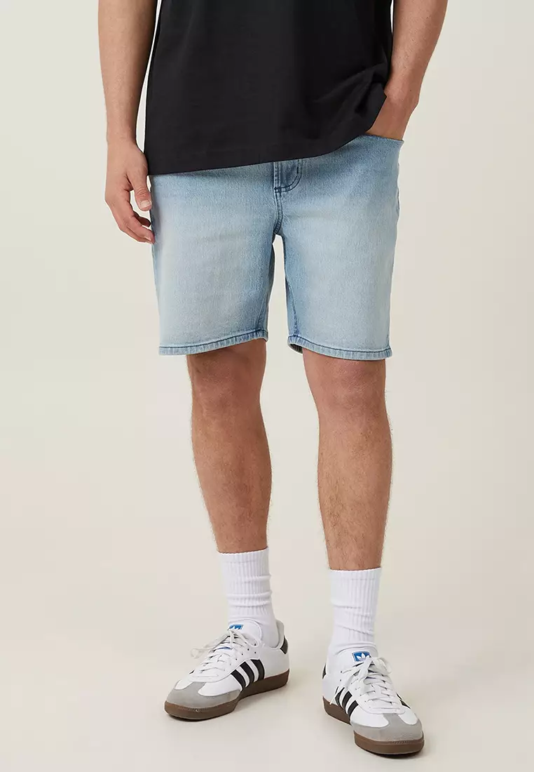 Mens blue sale cotton shorts