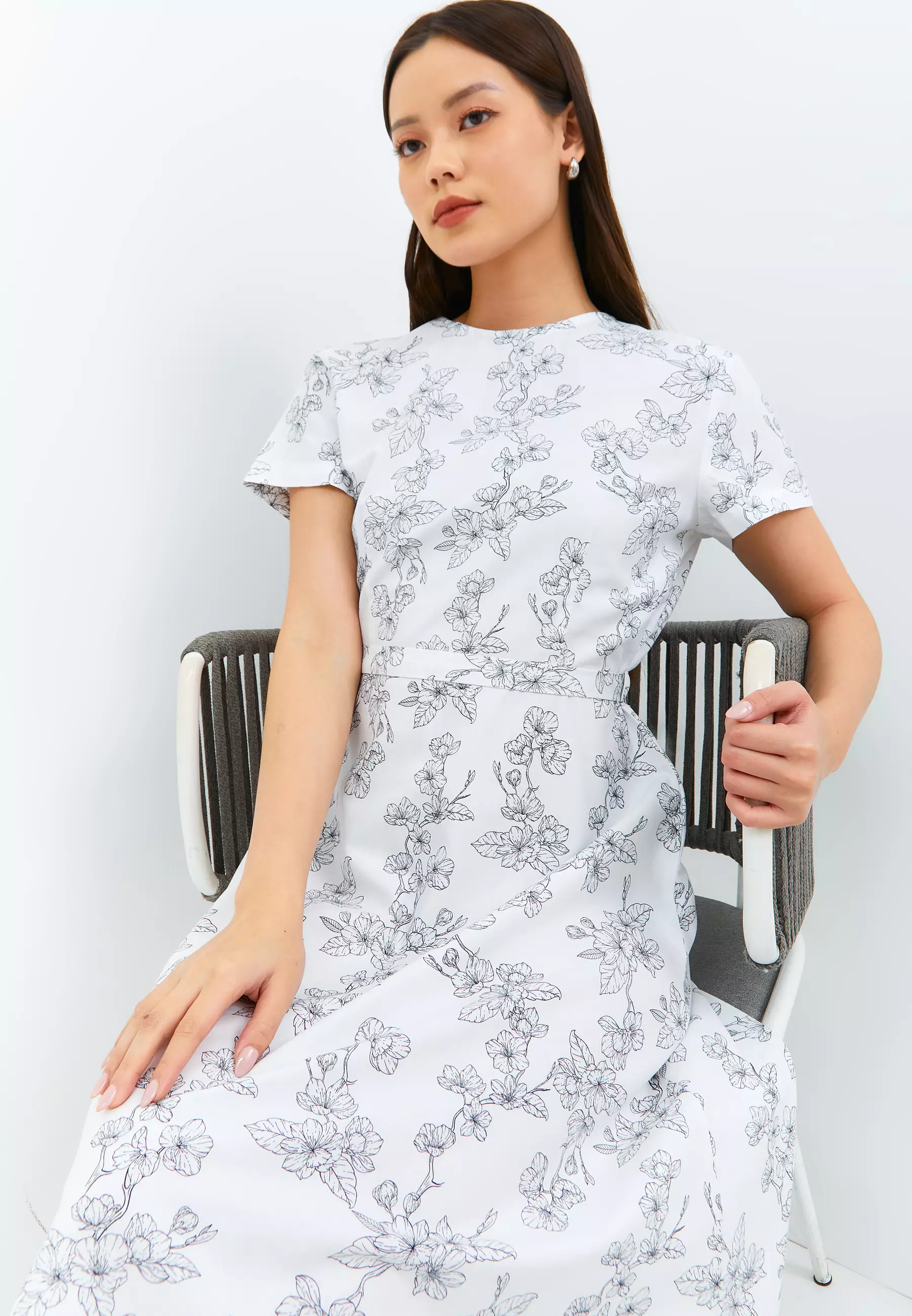 Clara Flower Black Dress (G.43112)