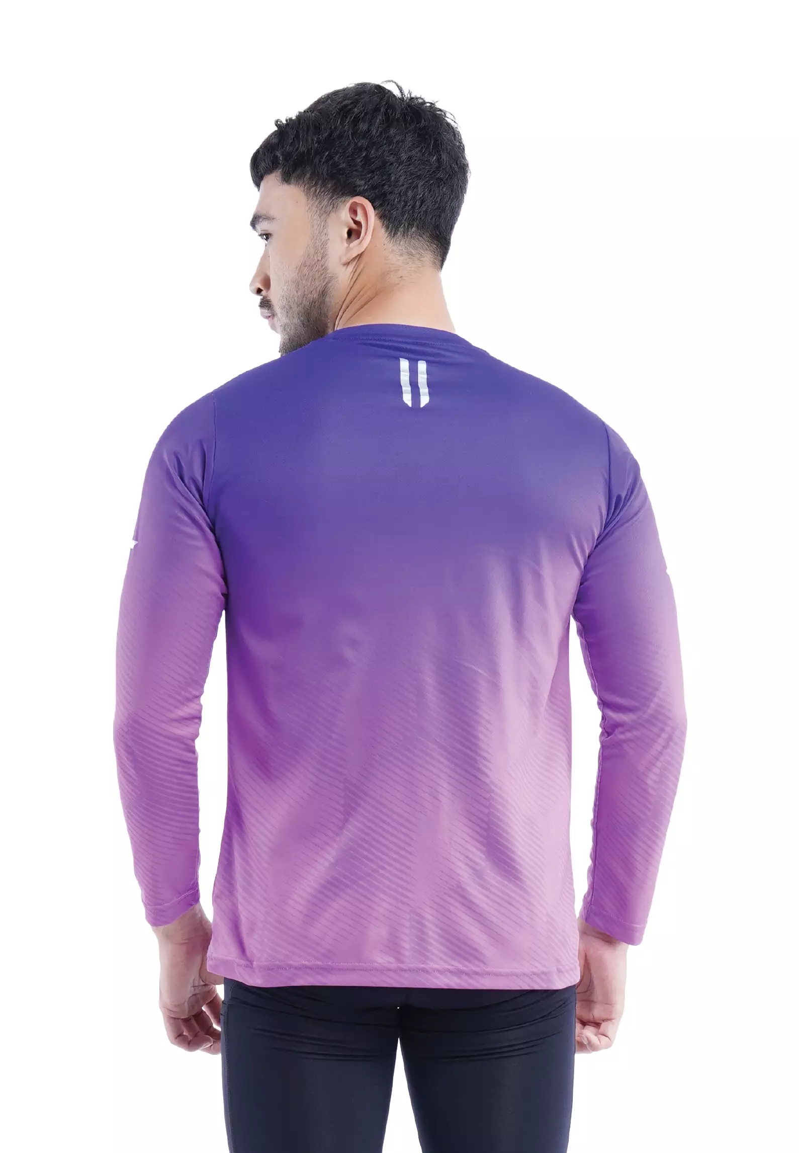 Tiento Jersey Running Anti UV Baju Olahraga Lari Pria Lengan Panjang Kaos Dryfit Long Sleeve Men Xceleration