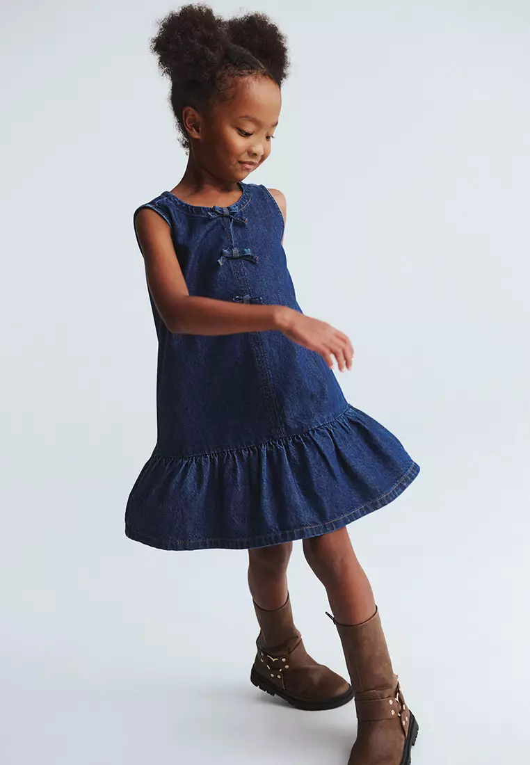 Buy Cotton On Kids Betty Bow Sleeveless Denim Dress 2026 Online | ZALORA  Philippines
