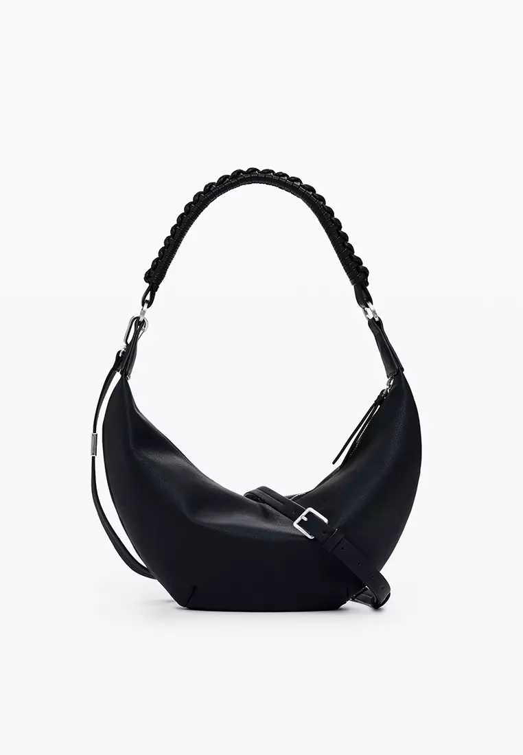 Medium faux leather bag with 3D logo