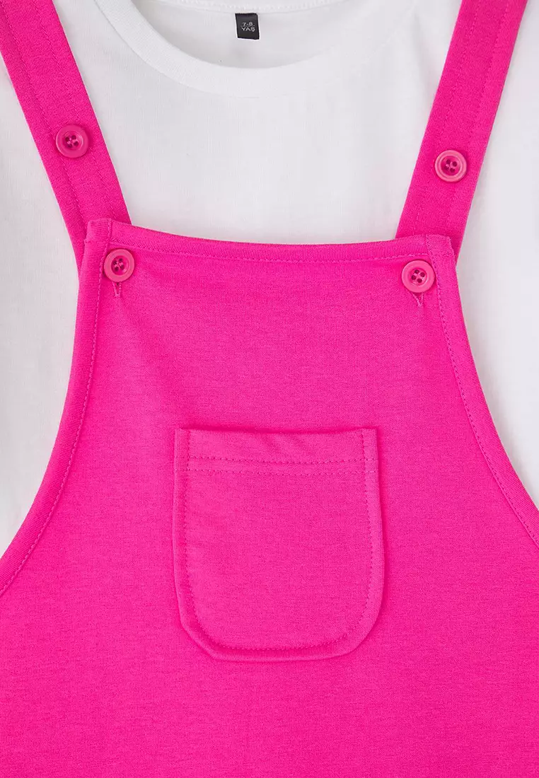 Fuchsia Short / Mini Straight Knitted Dress Tkdss25El00045