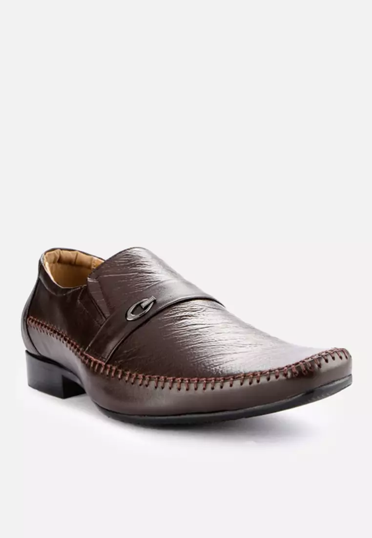 Albert Men Formal Shoes Slip On with Metal Buckle