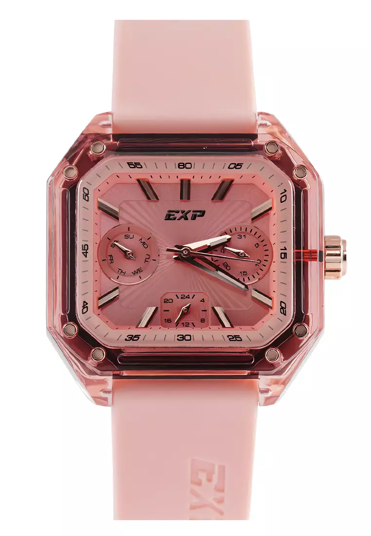 Expedition EXP - Jam Tangan Chronograph Wanita - Pink - Rubber Strap - 6840 MFRRGPN
