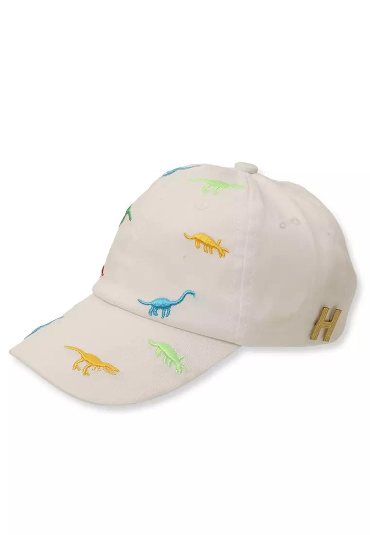 Javer Topi Anak Unisex Motif Dinosaurs Aksesoris Fashion Kid Baseball Caps Material Cotton ORIGINAL - White