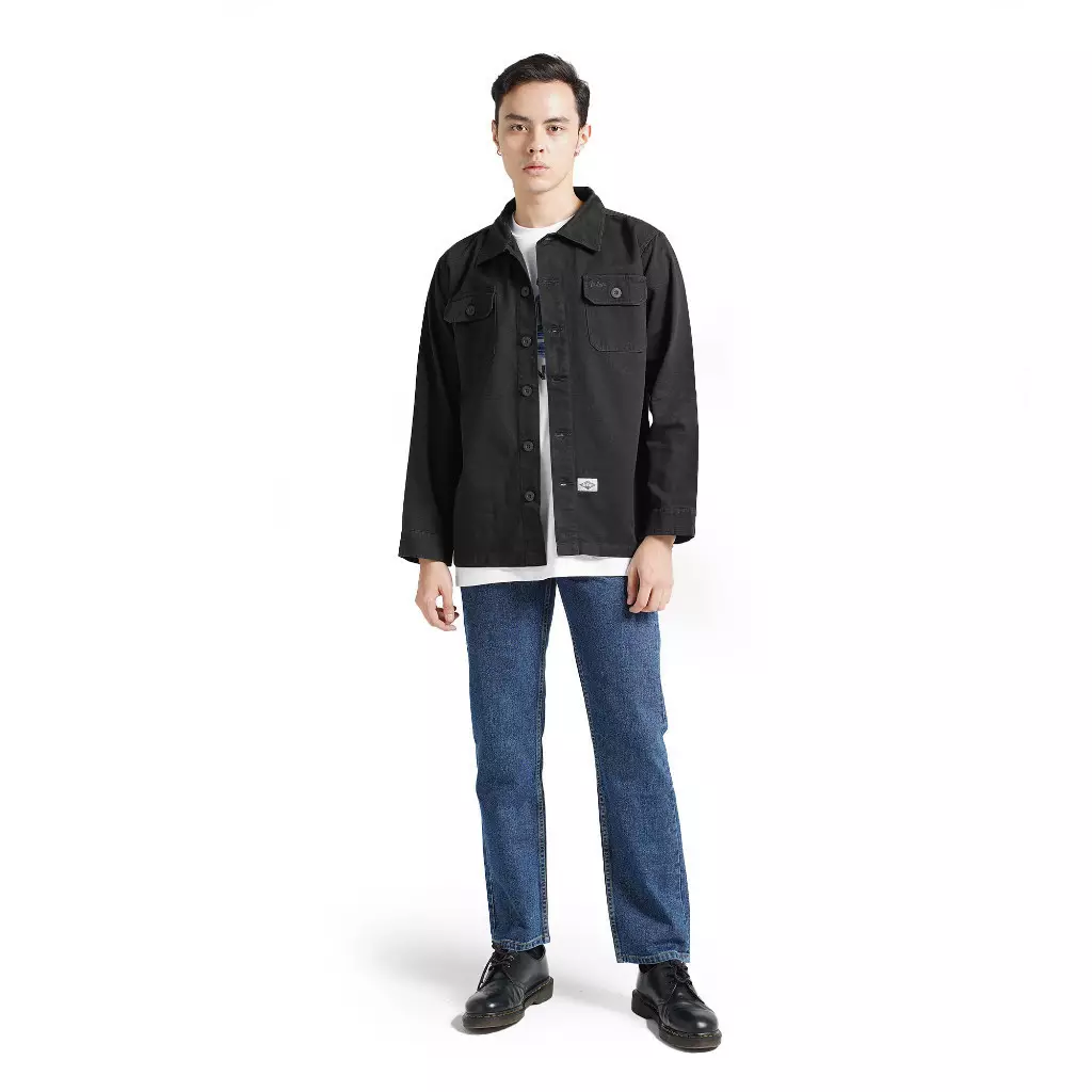 Lee Cooper Long Shirt Fatigue Black