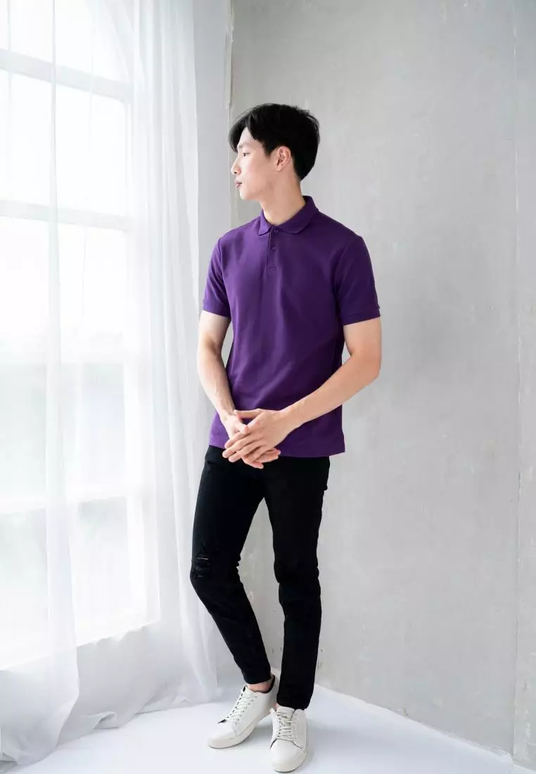 Kale Polo Shirt Park Dark Purple 02 / Kaos Kerah Ungu Tua Pendek Pria Casual Men