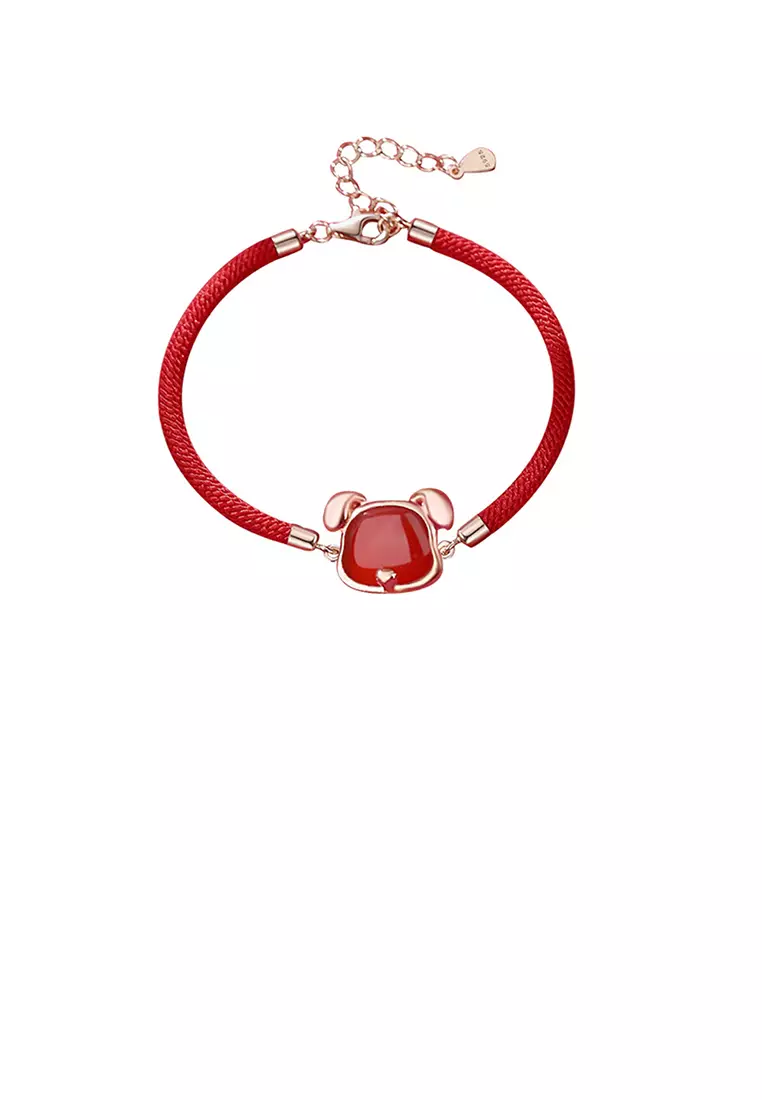 Buy Glamorousky 925 Sterling Silver Plated Rose Gold Simple