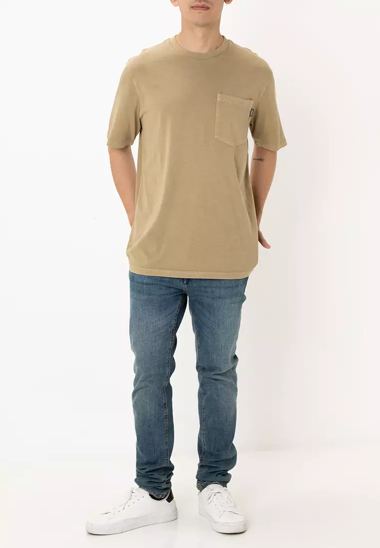 Contrast Stitch Pocket Tshirt