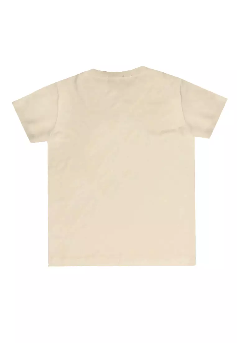 KU164 Kaos Anak "mc trex" instacool krem