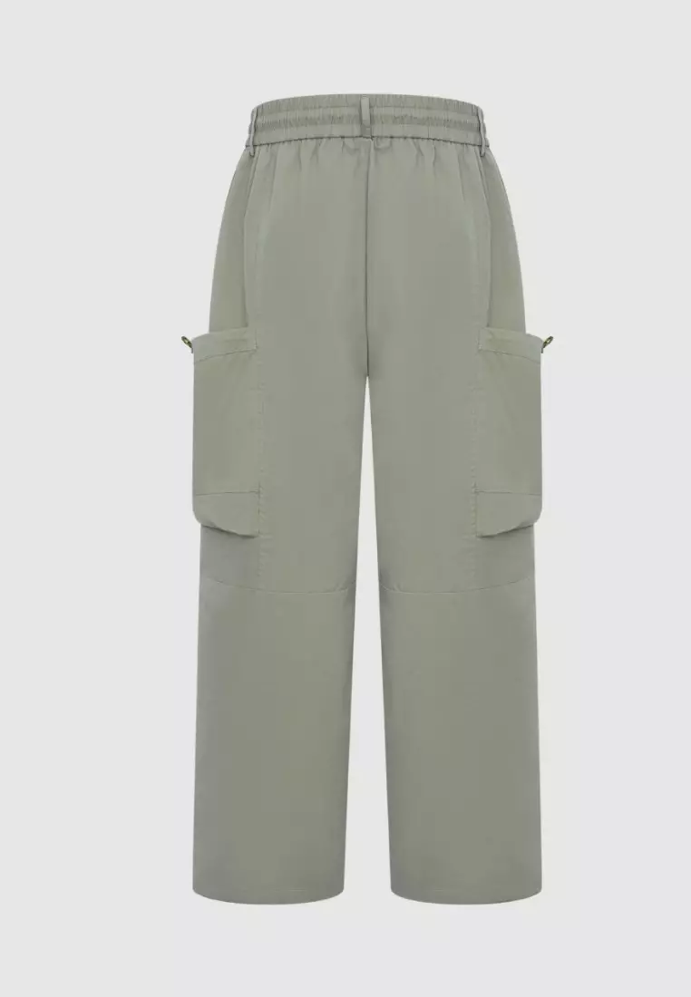 Elastic waist on sale pants with pockets