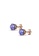 Her Jewellery purple and gold Birth Stone Earrings (February, Rose Gold) - Made with premium grade crystals from Austria 1671BAC2BF54C1GS_2