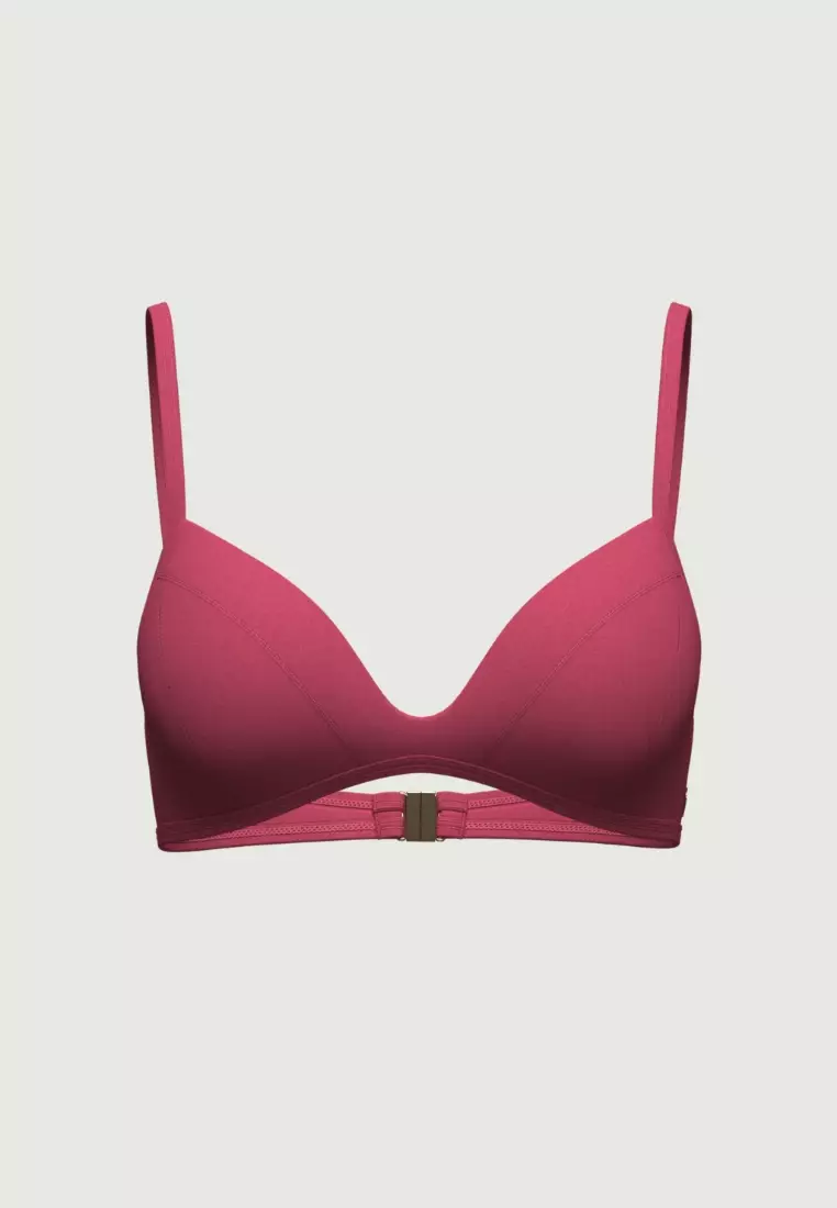 Core Solid玫紅色全罩比基尼上衣