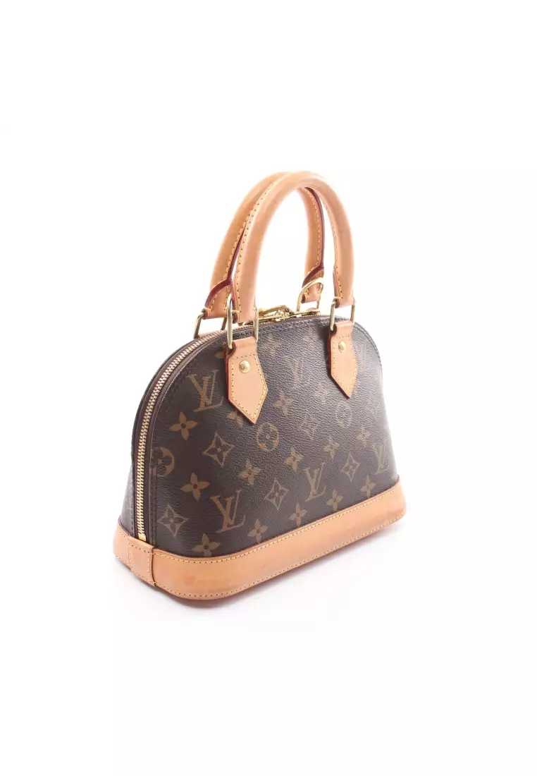 Louis+Vuitton+Alma+Top+Handle+Bag+BB+Rose+Leather for sale online