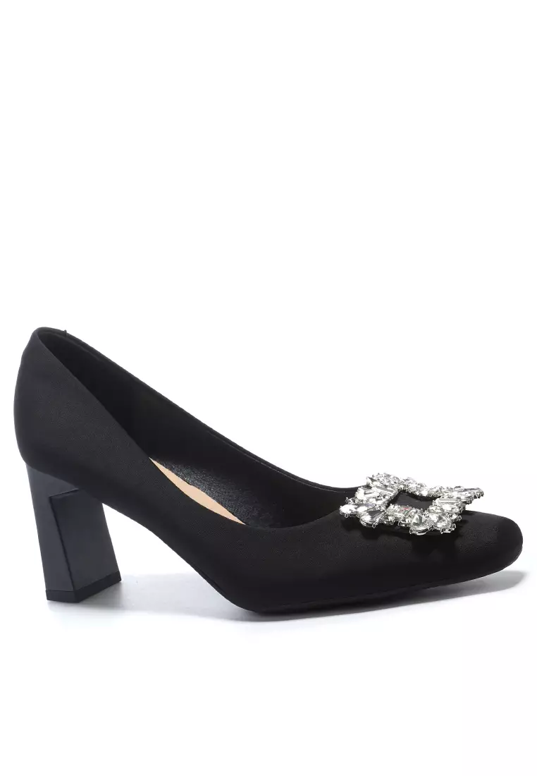 Discount on Twenty Eight Shoes  shoes - SKU: 7CM Rhinestone Buckle Chunky Heel Pumps BY2373-12