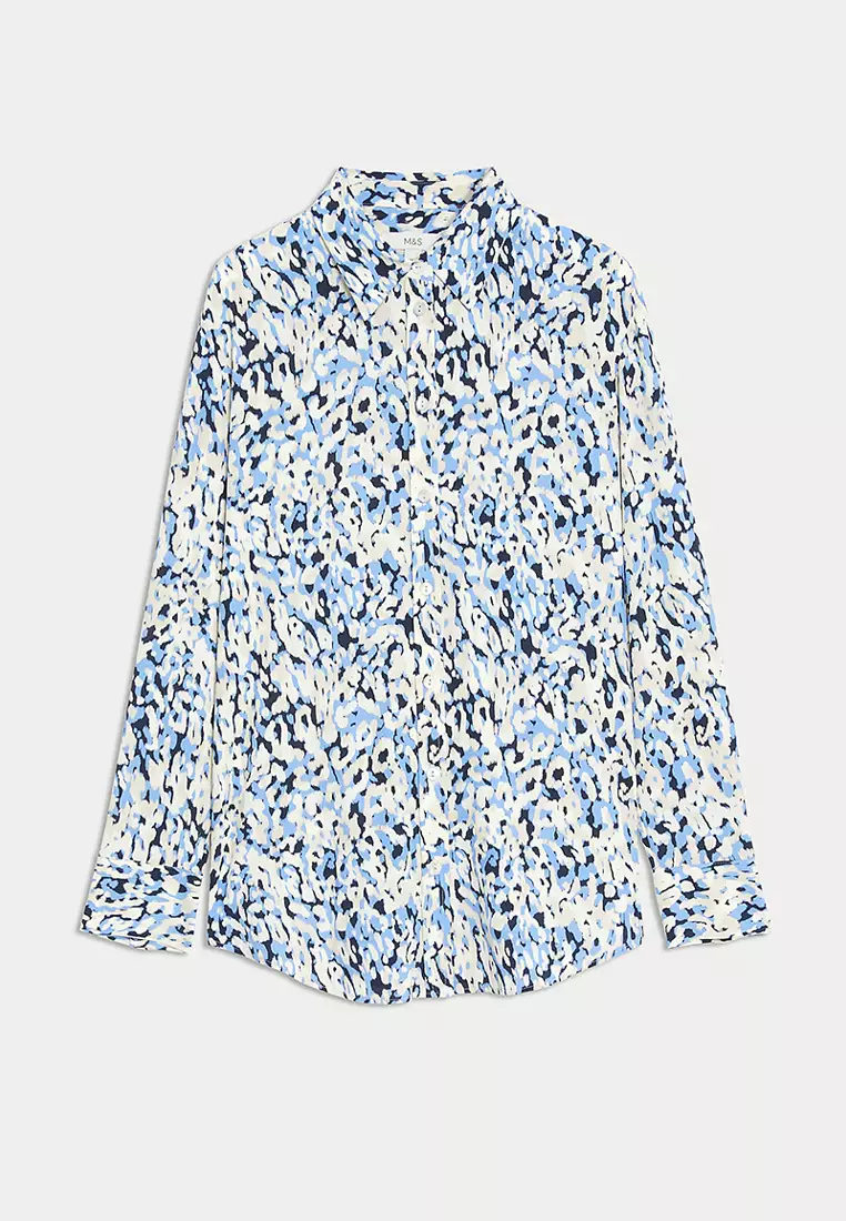 Printed Collared Blouse