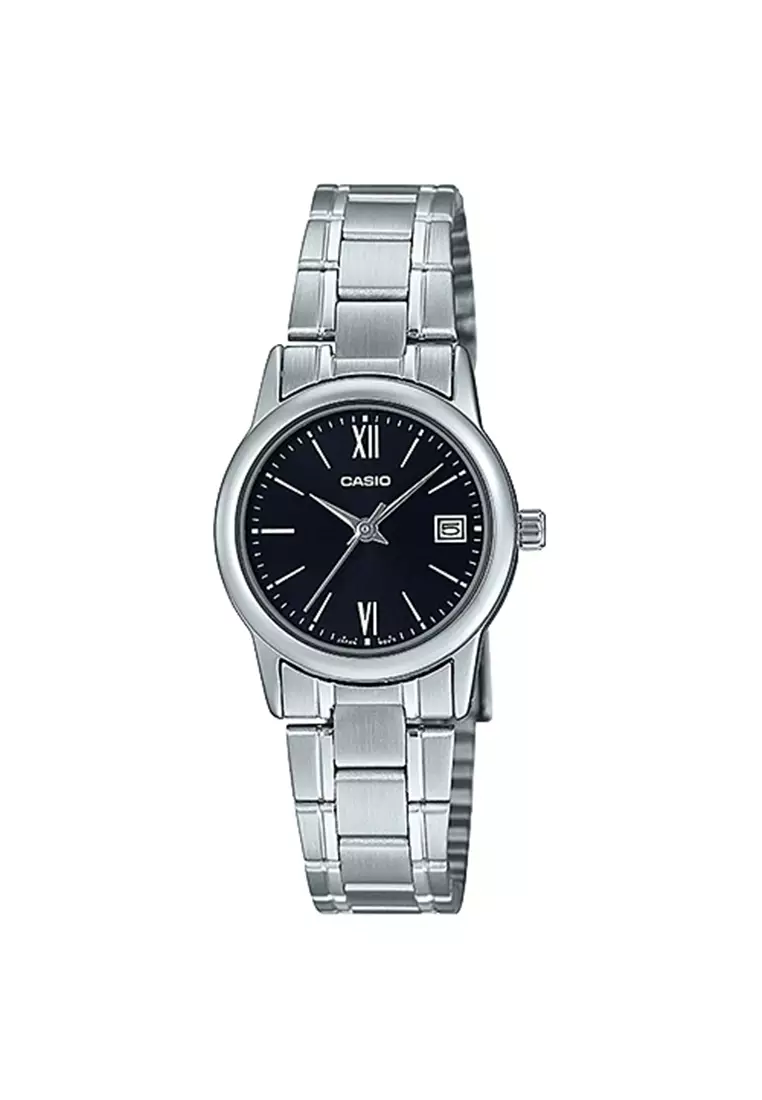 Casio black mini deals face watch