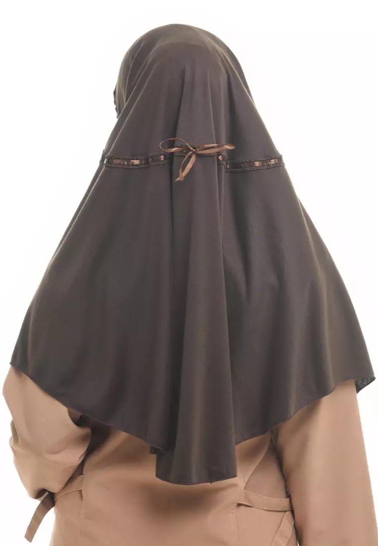 Rabbani - Kerudung Sekolah Instan Hemy XS - Brown