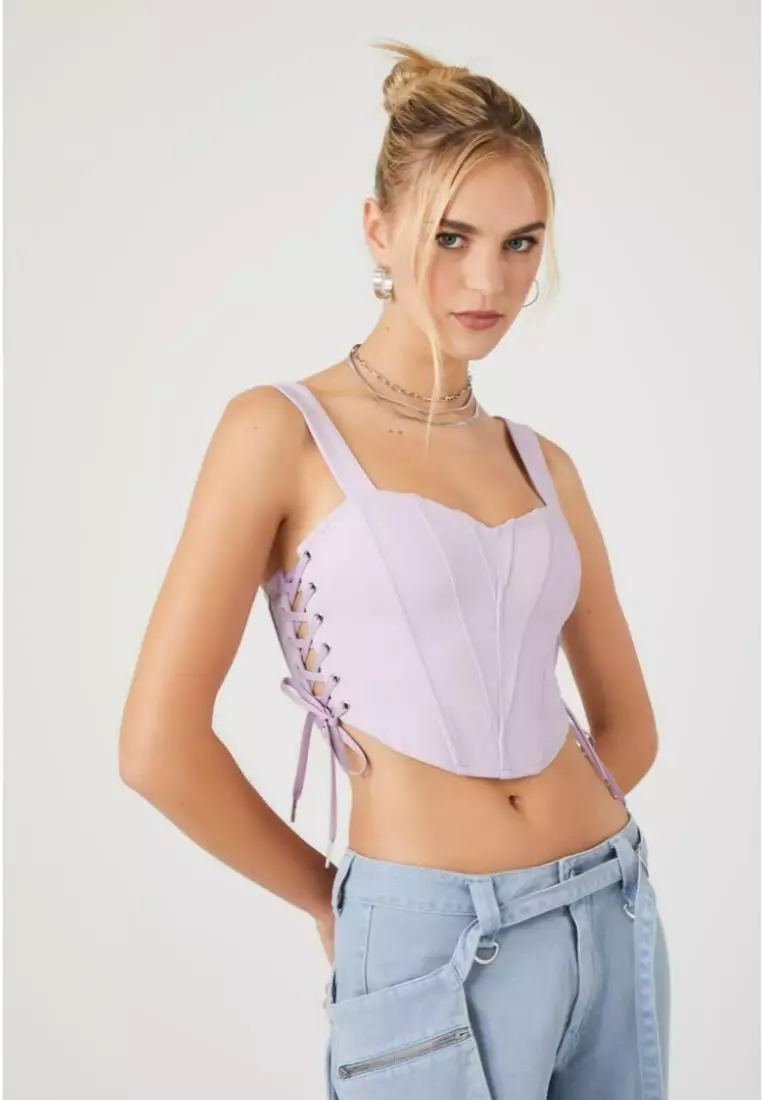Lavender crop top forever hot sale 21