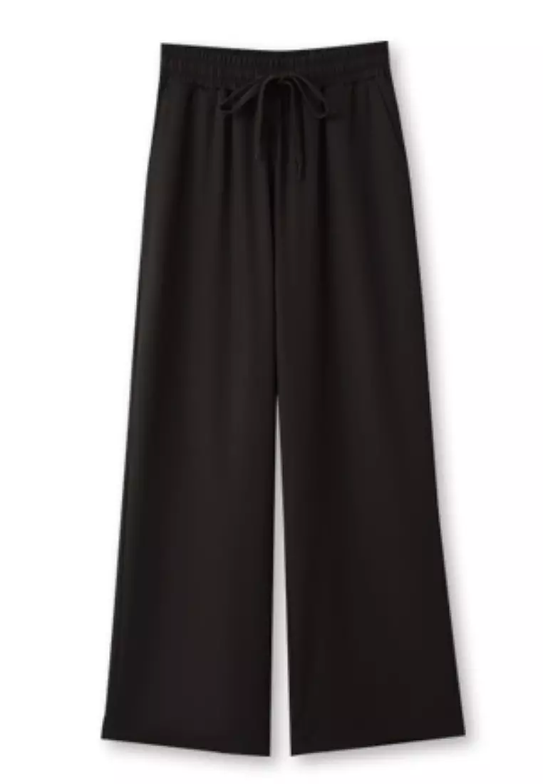 Wrinkle-Resistant Drawstring Trousers [BA7714]