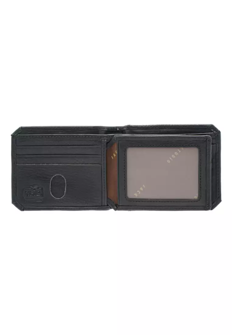 Jack Studio Vegetable Tanned Leather RFID ID Coin Bifod Wallet JWC 30858
