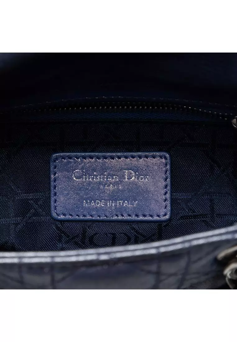 Pre-Loved Dior Mini Iridescent Lambskin Cannage Lady Dior