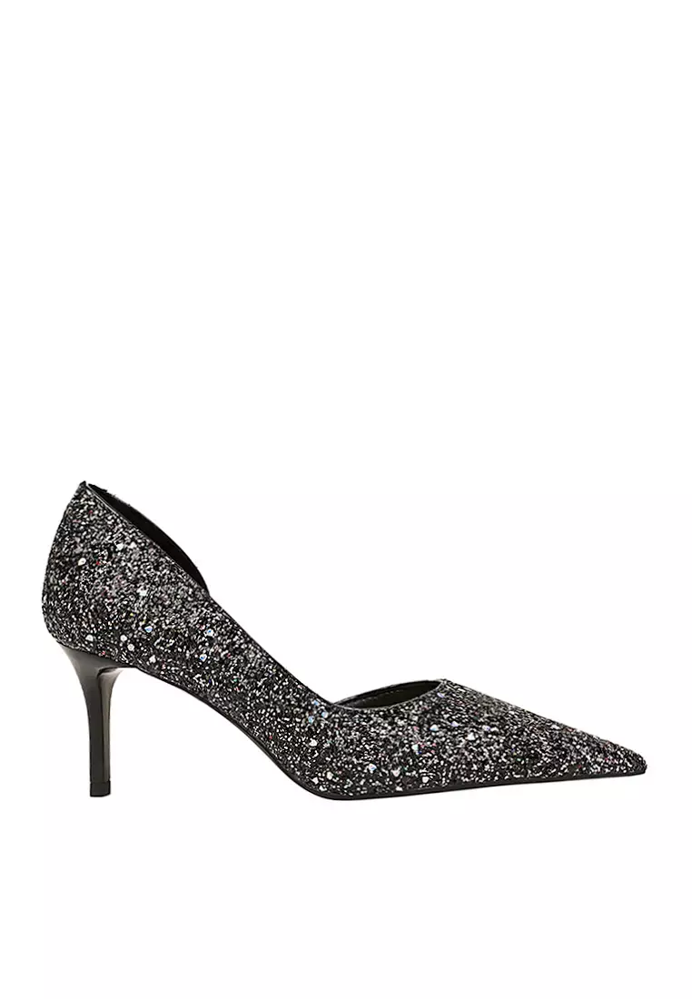 VANSA 7cm Sequins D orsay Evening and Bridal Shoes VSW P8829 A3