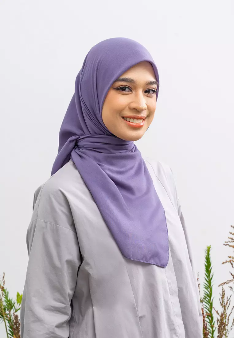 Kami Airy Voile Scarf Plain Dusty Plum