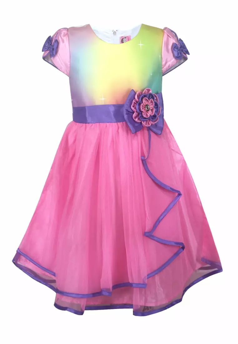 Two Mix Dress Anak Perempuan Bahan Scuba - Baju Anak Perempuan Fashion Usia 1-12 Tahun 4245