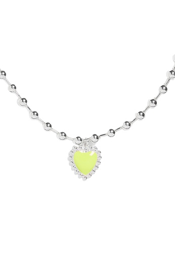 Monki silver Love Pendant Necklace 97128ACA5F73E3GS_1