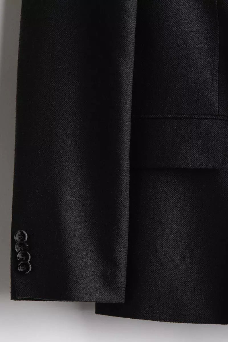 Relaxed Fit Double-breasted linen-blend jacket