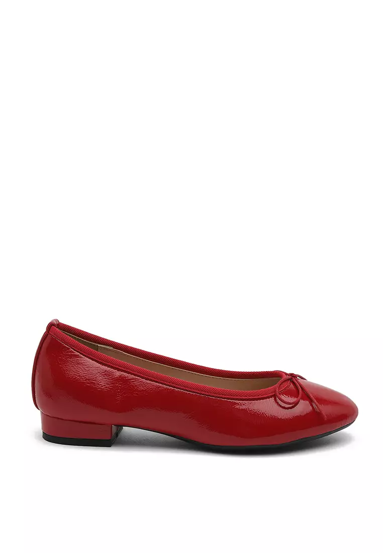 Discount on Sappun  shoes - SKU: Lovellie Enamel Ribbon Flats (2cm) - Red