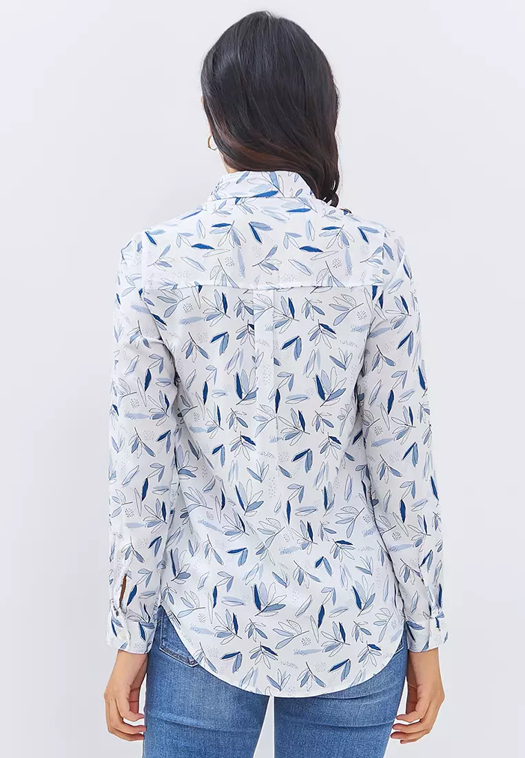 C2 Eirlys Blue Kemeja Casual Wanita